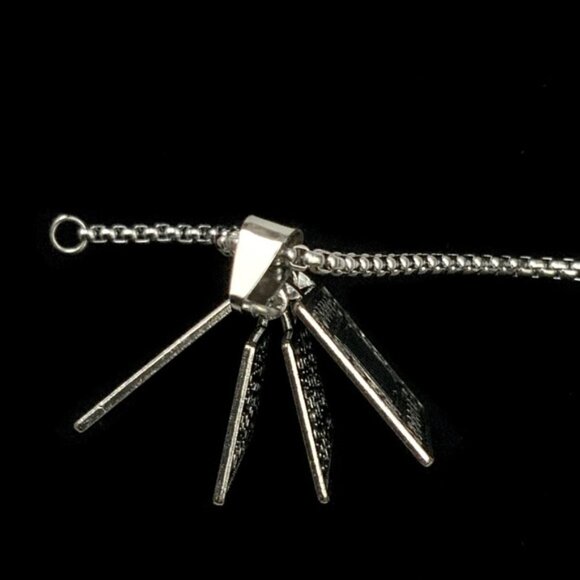 Bible Necklace 4 Pages Turnable Lords Prayer Pages 27” Block Chain Silver Tone - Picture 3 of 16